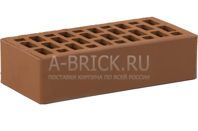 Рязанский кирпичный завод АО, г.Рязань Кирпич керамический облицовочный одинарный пустотелый гладкий коричневый, Рязанский КЗ